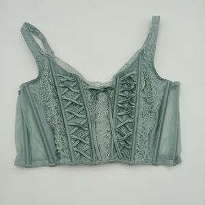 Victoria’s Secret dream angels Unlined Lace-up corset top bra bustier Size Small